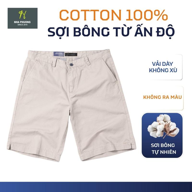  Quần short kaki nam THÁI KHANG vải kaki dày mềm mặc mát QUAN07 Quần Lửng Menswear Có Túi 