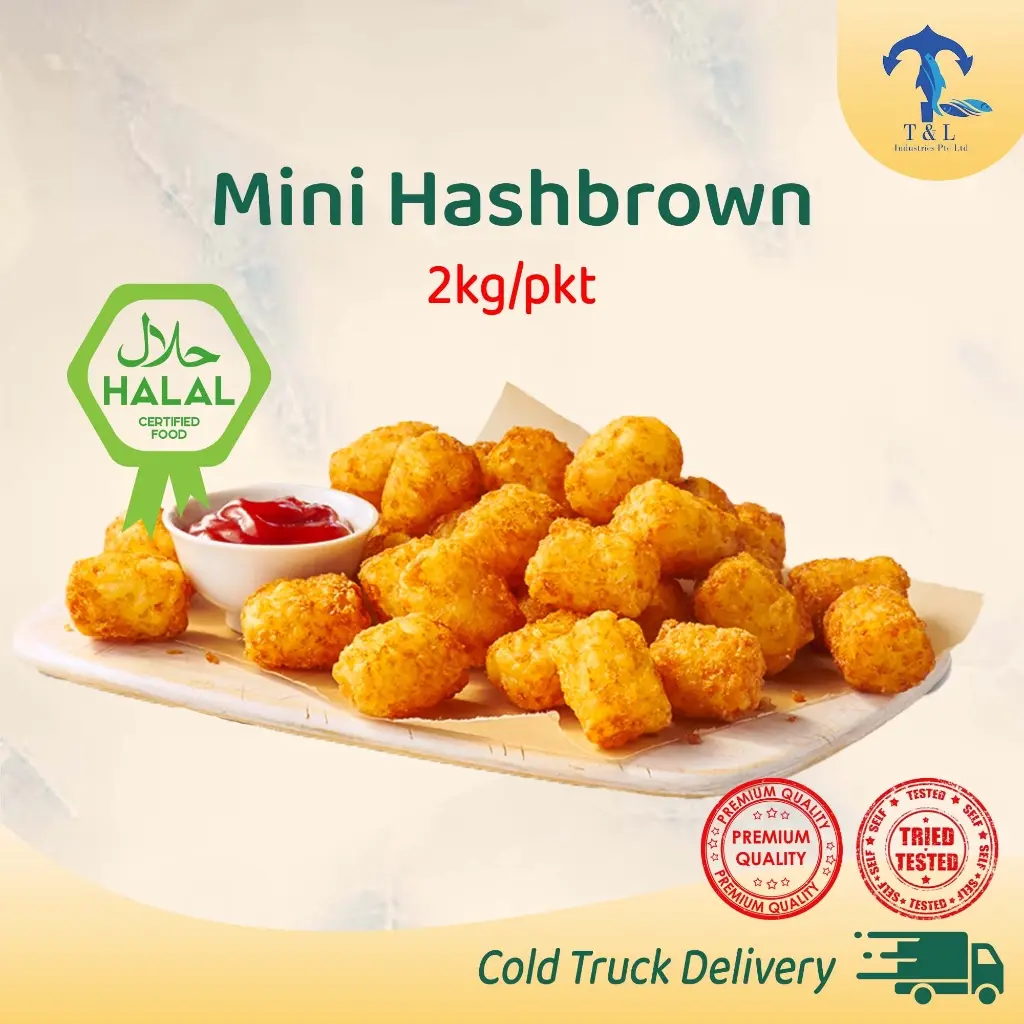 Halal Tater Tots / Mini Hashbrown (2kg/pkt)