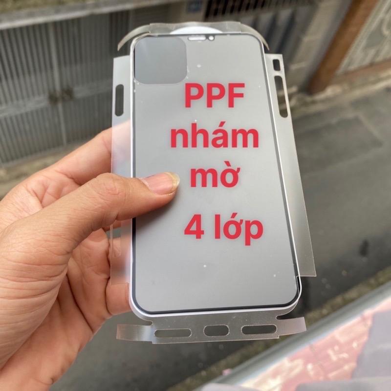 Dễ Dán PPF iphone Nhám Mờ Xịn 4 Lớp Full Viền Cho 7Plus Đến 16ProMax Phục Hồi Vết Xước Dăm Keo Tốt Dễ Dán Bảo Vệ Máy Tránh Xước Dăm Khi Đeo Ốp