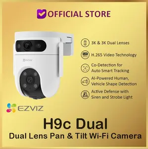 Ezviz H9c Dual-Lens 3K (5MP + 5MP) Smart Home Wi-Fi Pan Tilt IP Camera H9 c ezviz  cctv