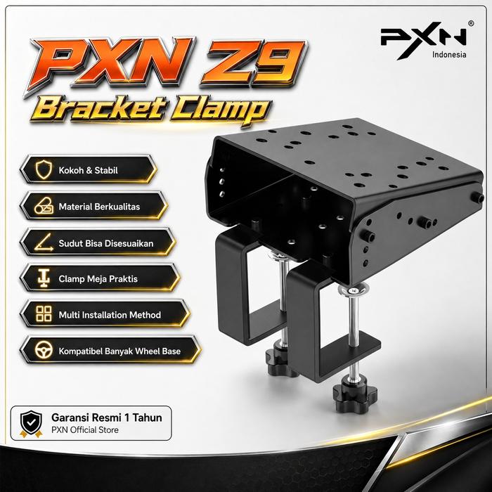 Gambar PXN Z9 Adjustable Clamp Desk Bracket untuk PXN Logitech TM Simagic MOZA roda dengan dukungan maksimal 7cm dan posisi lubang multi untuk transfer stand dari PXN Indonesia Kota Administrasi Jakarta Barat Tokopedia