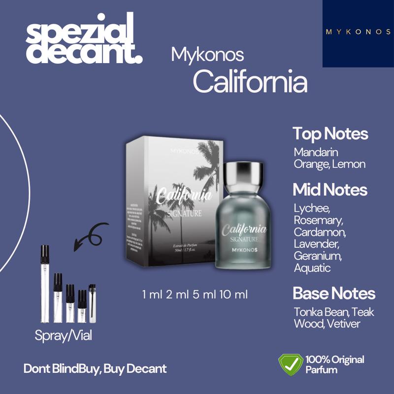 (DECANT) Parfum Mykonos California 100% Original 1ml 2ml 5ml 10ml 0