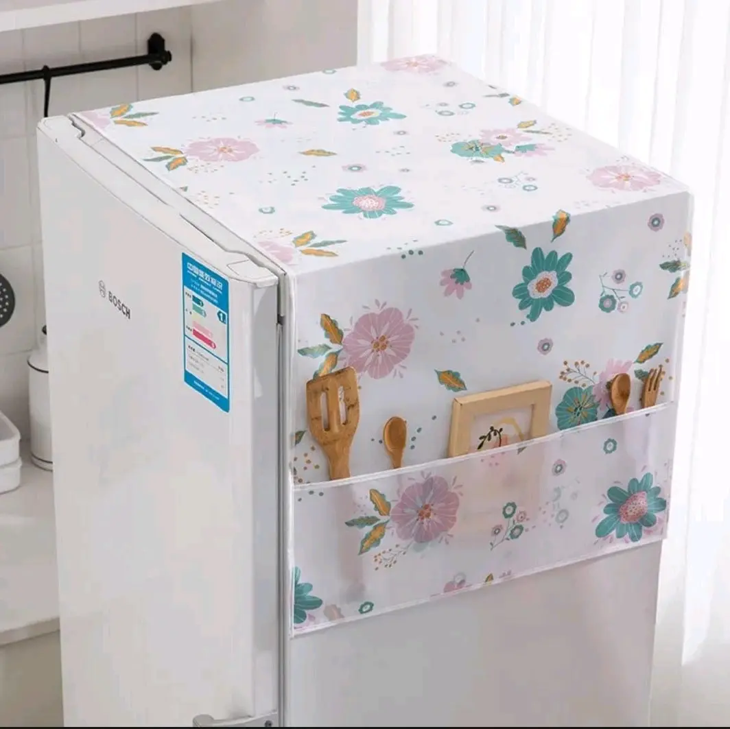 Ready Cover Kulkas anti debu ada saku kanan kiribisa buat cover mesin cuci juga