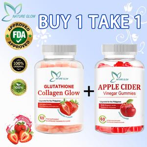 【BUY 1 TAKE 1】【FDA APPROVED】Nature Glow 60PC Glutathione Collagen  Gummies