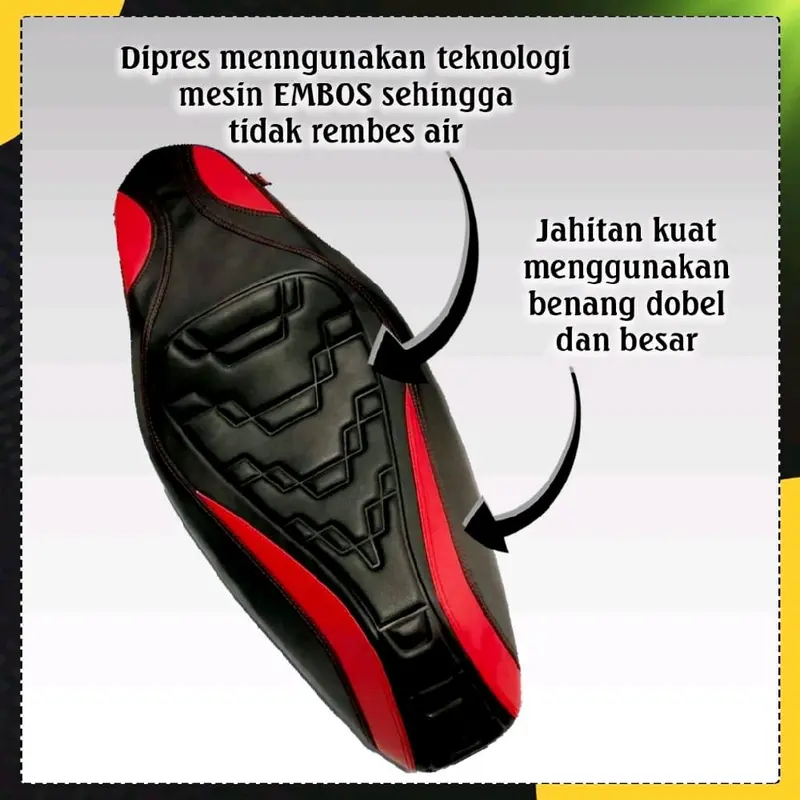 Cover Jok Motor Model Piramid Tanpa Setaples Beat Vario Aerox PCX Nmax Merk ARK Custom Motorcycle 7