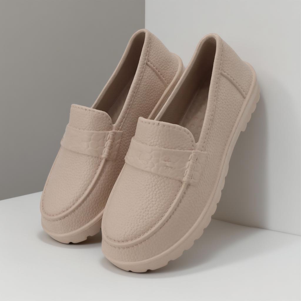 TEFANSY sandal  wanita  Anti Slip wanita outfit sandal Sandal Wanita Klasik Minimalis Sepatu loafer 2026 new  Shoes Bahan EVA & Sol Karet Empuk Flat Sendal