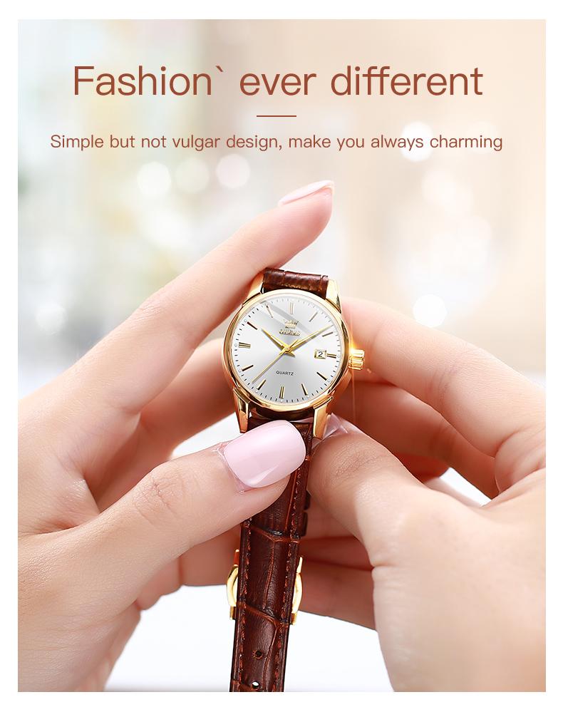 Product Introduction of OLEVS #6898 Fashion Casual Women Quartz Watch Waterproof Watch Top Brand Luxury Simple Business Sports Wristwatches For Ladies Girls Students Female Gift 10