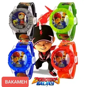 TERLARIS!! jam tangan laser proyektor Boboiboy/batman musik aktif KARAKTER KARTUN BAYAR DI TEMPAT
