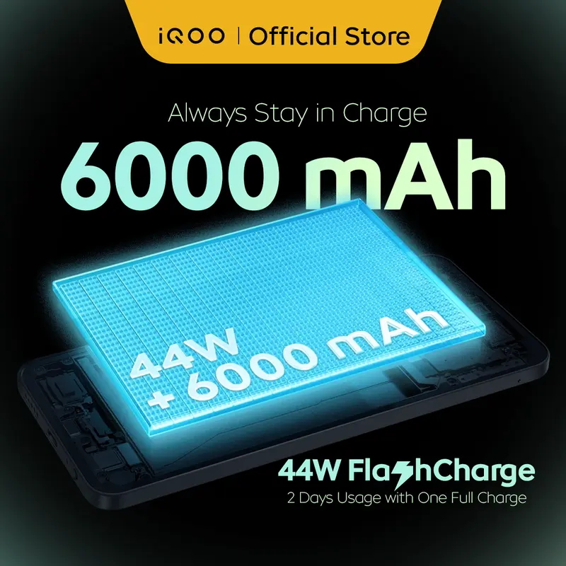 vivo iQOO Z9x (12/256) Snapdragon 6 Gen 1 4nm (ANTUTU 570,456+), 6000 mAH, 1000 nits 120hz eye-care display, Dual Stereo Speaker] 4