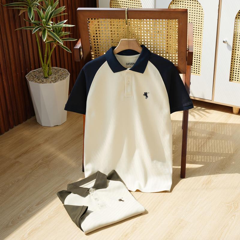 [UPDATE MÀU MỚI] Áo Polo Nam Raglan LAYER Chất Vải Cá Sấu Interlock, Thấm Hút Mồ Hôi, Trẻ Trung, Thanh Lịch - CATIZEN