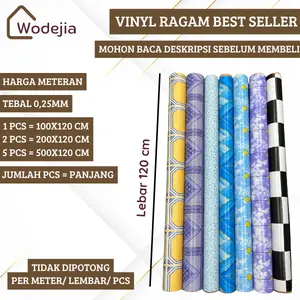 [Wodejia] MOHON BACA DESKRIPSI | Lantai Vinyl Ragam METERAN Karpet Ukuran 1x1,2 Meter Dekorasi Lantai Kamar Perlak Meja Wallpaper