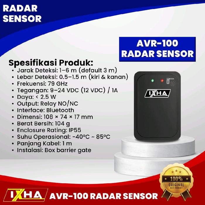 Gambar Radar Sensor Detector Barrier Gate Boom Gate pengganti vld loop sensor IXHA AVR-100 update seting pakai aplikasi I sensor android & Iphone dari Barrier Gate ID Kota Bekasi Tokopedia