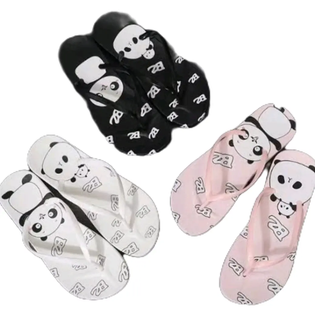 Sendal Jepit Wanita Motif Panda, Model Terbaru Sandal