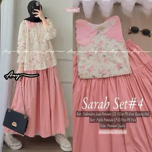 One Set Setelan Rok Blouse Embroidery Lebaran Series Naima Delia Selena Maria Edelin Afarida Brialen