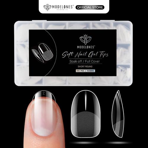 500pcs Acrylic False Nail Tips – Full Cover Oval Shape, Clear/Natural/White – DIY Manicure Kit