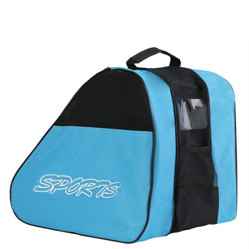 Blue children's skate bag Large capacity special storage bag Roller skate bag 7