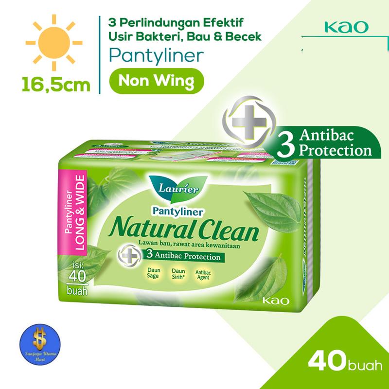 Laurier Natural Clean Daun Sirih Pantyliner Long&Wide 40's