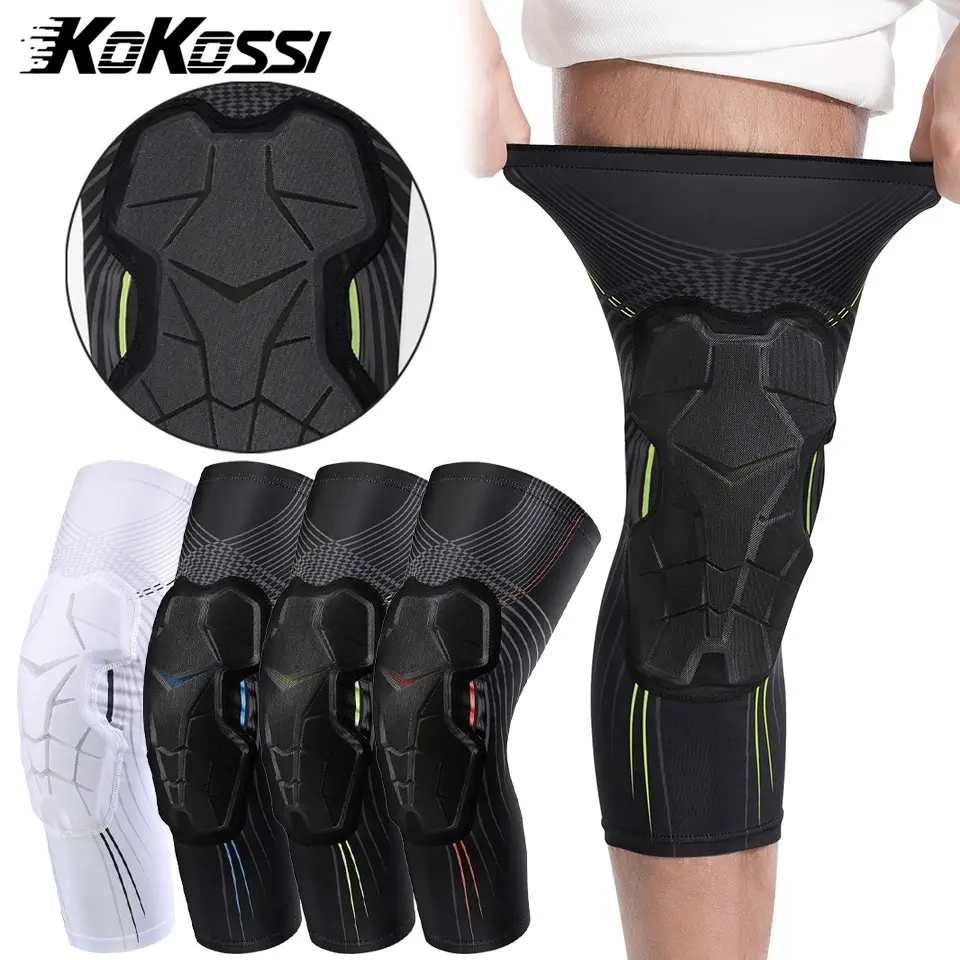 Nẹp Hỗ Trợ Đầu Gối Chống Va Chạm Nén Thể Thao, KOKOSSI, 1 Miếng, Thích Hợp Cho Thể Dục Và Đạp Xe, Đệm Đầu Gối Chống Sốc, Tay Áo Đầu Gối Chạy Bộ