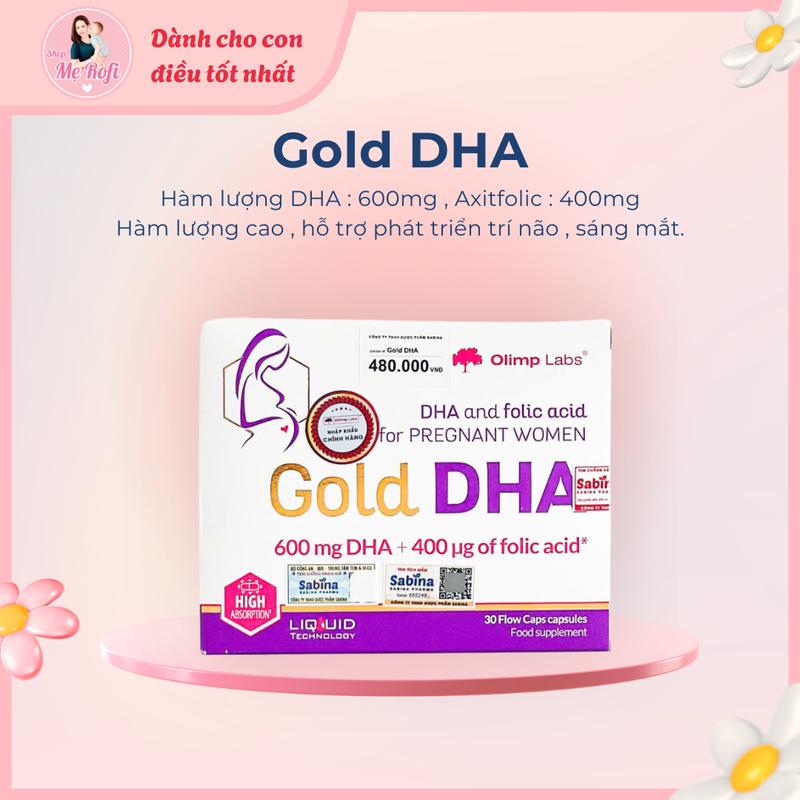  Viên Uống Gold DHA Olimp Labs bổ sung DHA và Axitfolic mẹ bầu - Mẹ Rofi 