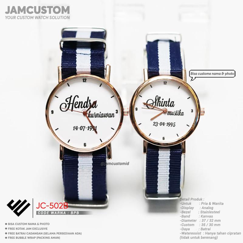 JC-502B \ Jam custom \ Bisa custom sesuai keinginan \ Hadiah \ Couple \ Pernikaha \ DW Kanvas 0