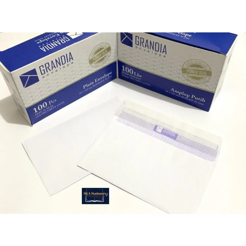 Amplop Putih / Amplop Polos Pendek 104 Grandia (Pak)