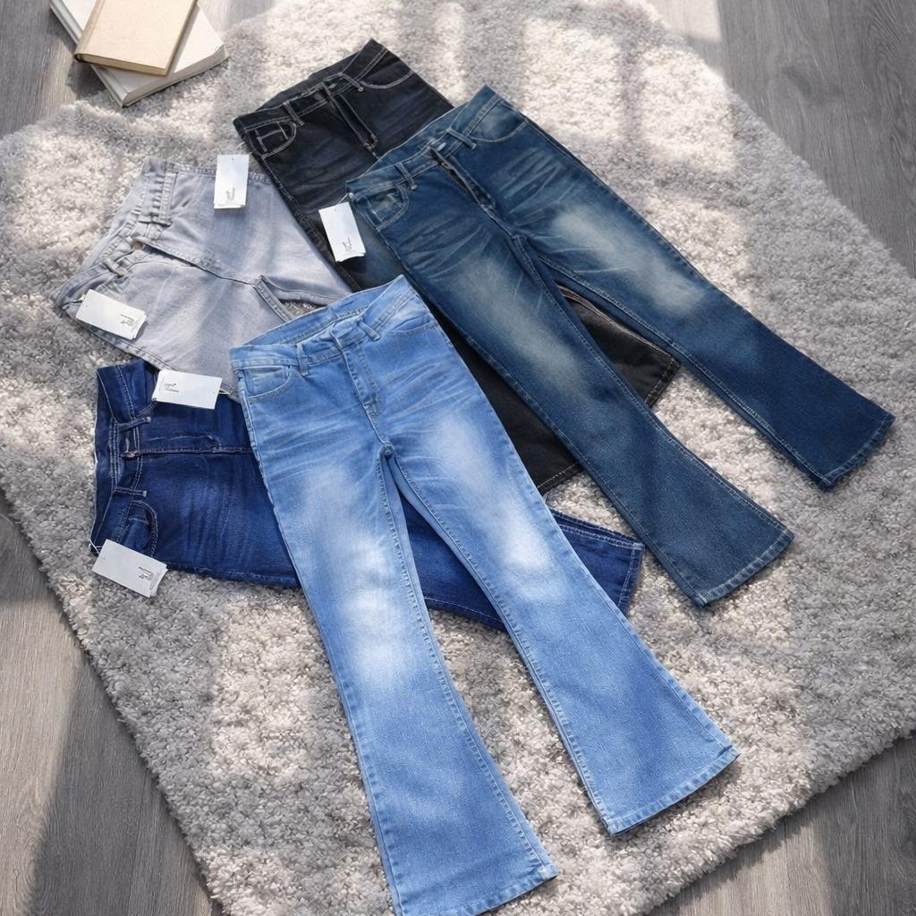 Cutbray Retro Jeans Wanita Highwaist - Celana Jeans Wanita Premium - Bahan Stretch Retro Green Cutbray Retro Jeans Wanita Highwaist - Celana Jeans Wanita Premium - Bahan Stretch Retro Green