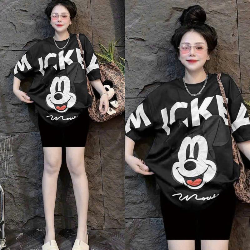 Set Đồ Bộ Nữ Dáng Lửng Áo Fom Rộng Chất Coton - Tăm Lạnh Co Gian 4C BIGSIZE 45-85KG TOP NỮ