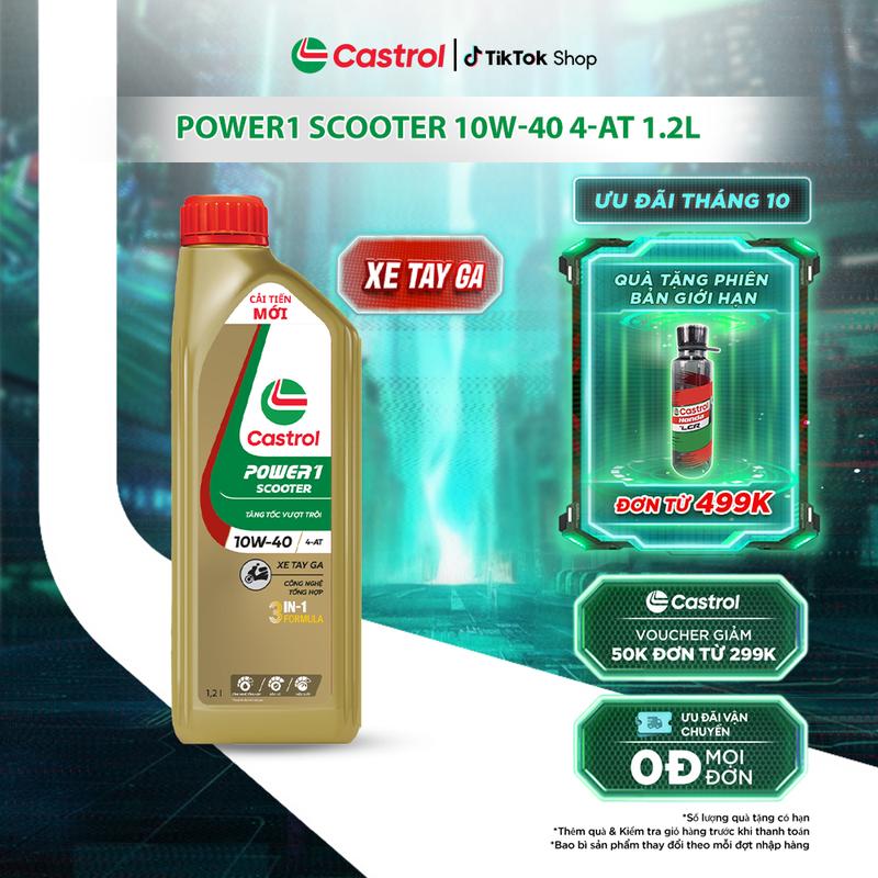 Dầu nhớt xe tay ga Castrol POWER1 SCOOTER 4T 10W-40 1.2L