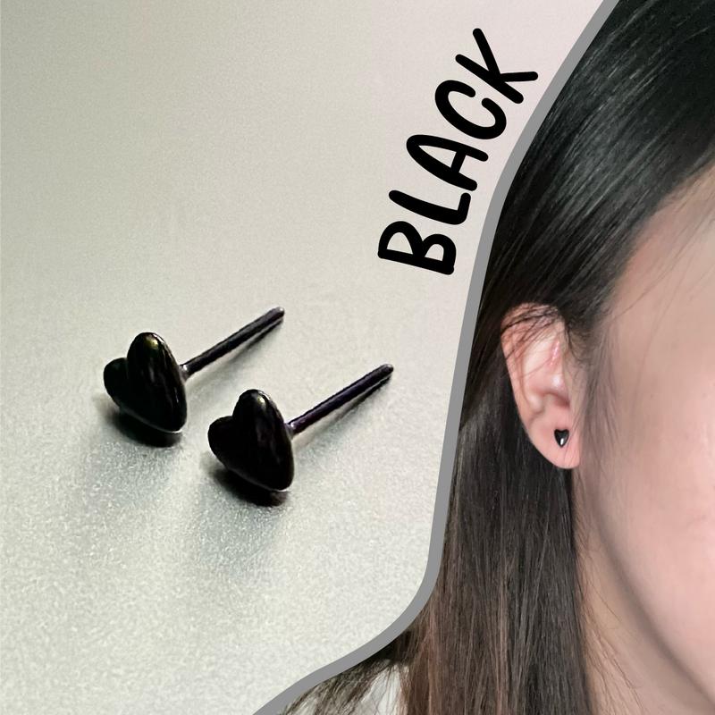 Medical Keramik Anting Anti infeksi Love Anti alergi Hati Biomimetic aman Simpel Elegan Earrings aksesoris wanita anting tusuk clover kecil anting  y2k 3