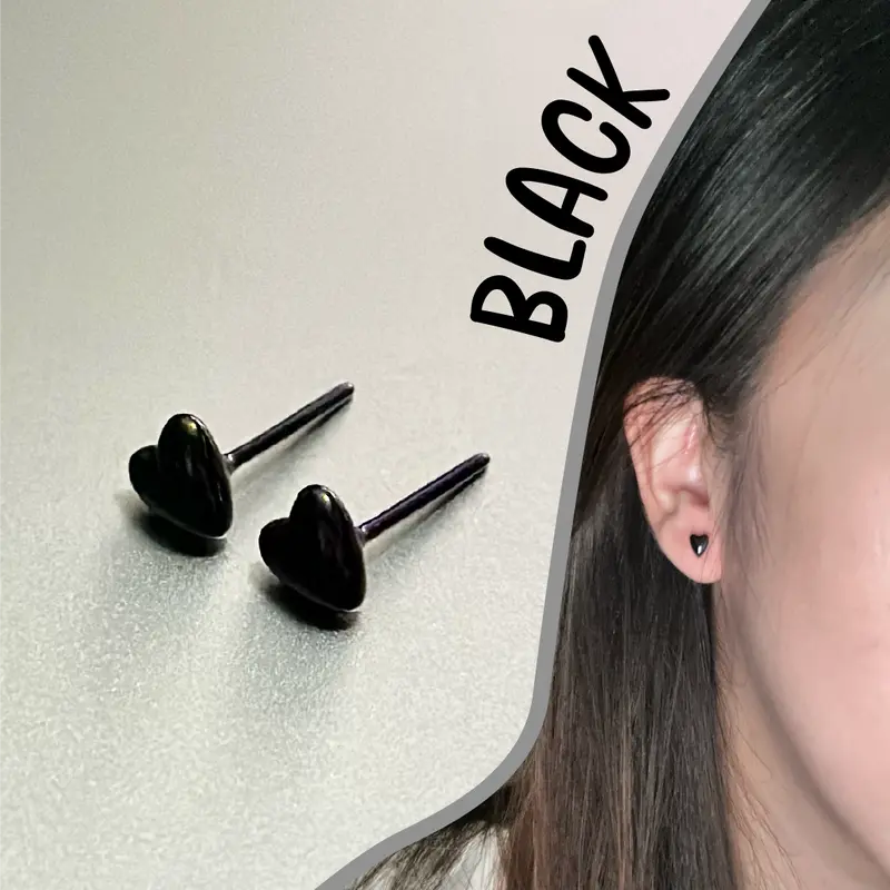 Medical Keramik Anting Anti infeksi Love Anti alergi Hati Biomimetic aman Simpel Elegan Earrings aksesoris wanita anting tusuk clover kecil anting  y2k 2