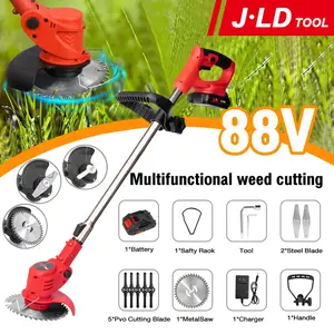 JLD Mesin potong rumput batrai 36V Mesin Pemotong Rumput Listrik Pemotong Rumput Elektrik Cordless Lawn Mower Electric Grass Trimmer