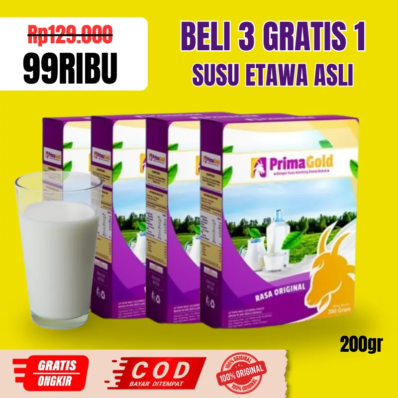 PROMO 4 BOX SUSU ETAWA PRIMAGOLD PREMIUM ASLI ORIGINAL Milk