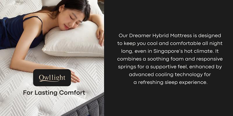 Product Introduction of OWLLIGHT Sky 20CM Queen Hybrid Mattress Latex Memory Foam Cooling Gel Washable Knitted Cushion Cover 12