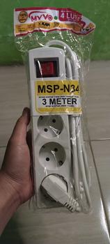 Product Review of COD Stop Kontak Colokan 3 4 5 Lubang Panjang Kabel 1,5M 3M 5M Kuningan SNI Saklar from c**s 0