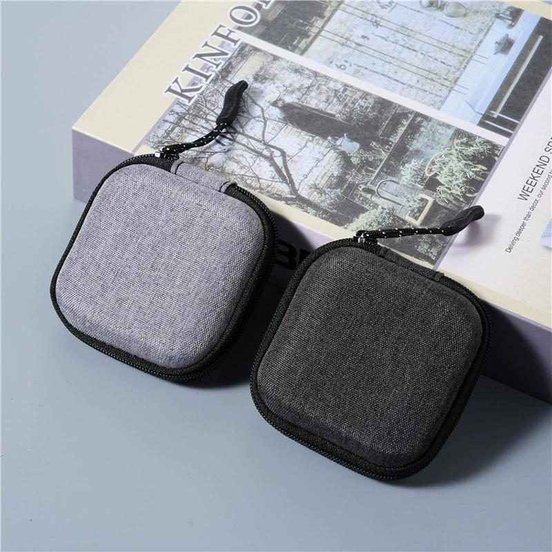 Hộp đựng tai nghe mini di động dạng cứng, hộp đựng tai nghe du lịch, ngăn chứa đồ nhỏ gọn, dễ mang theo