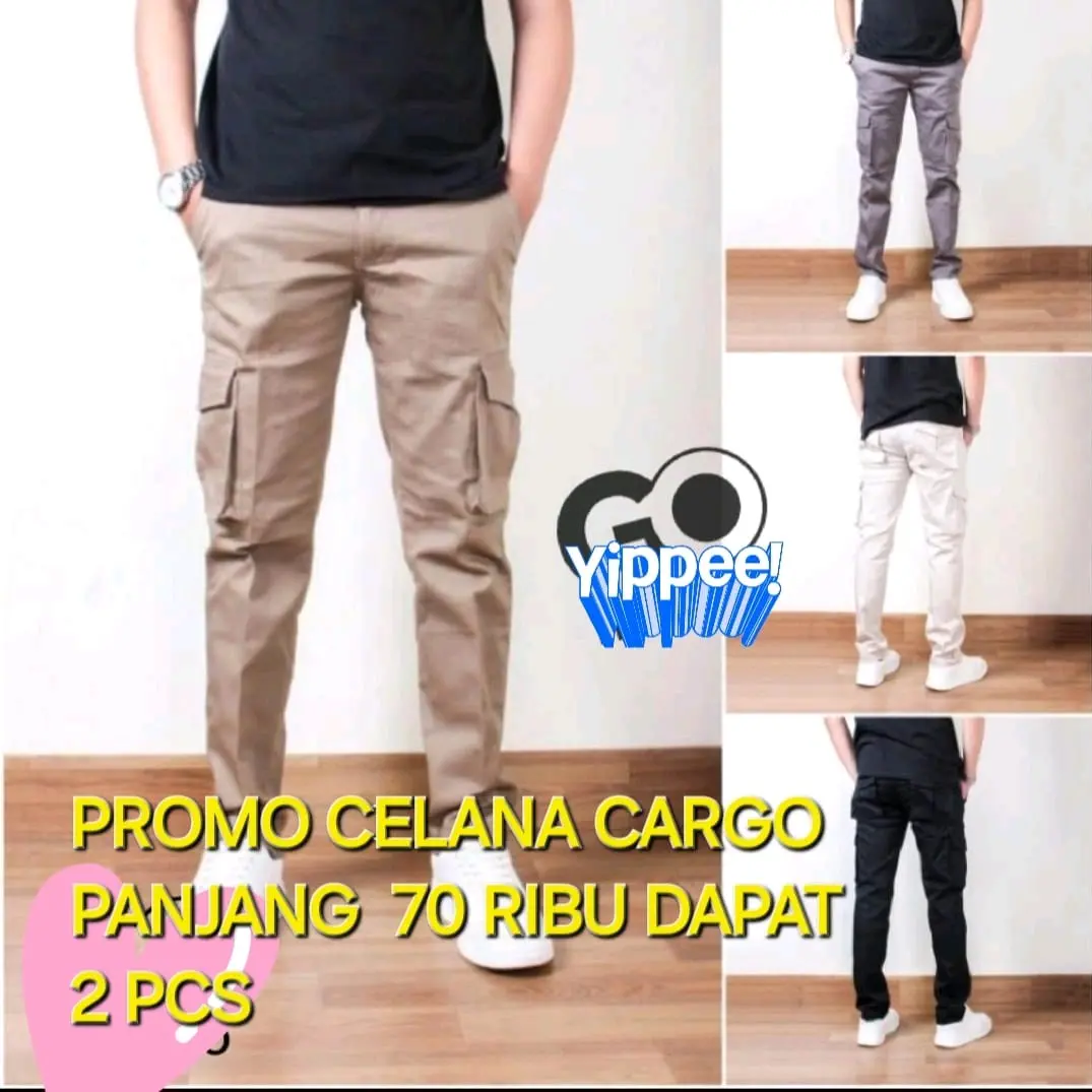 PROMO CELANA KARGO PANJANG,DEWASA (ISI PAKET 2 PCS)