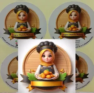 100 Pcs Stiker Label Kemasan | Cetak Stickers Label Kertas Cromo Dekorasi label  stiker  makanan