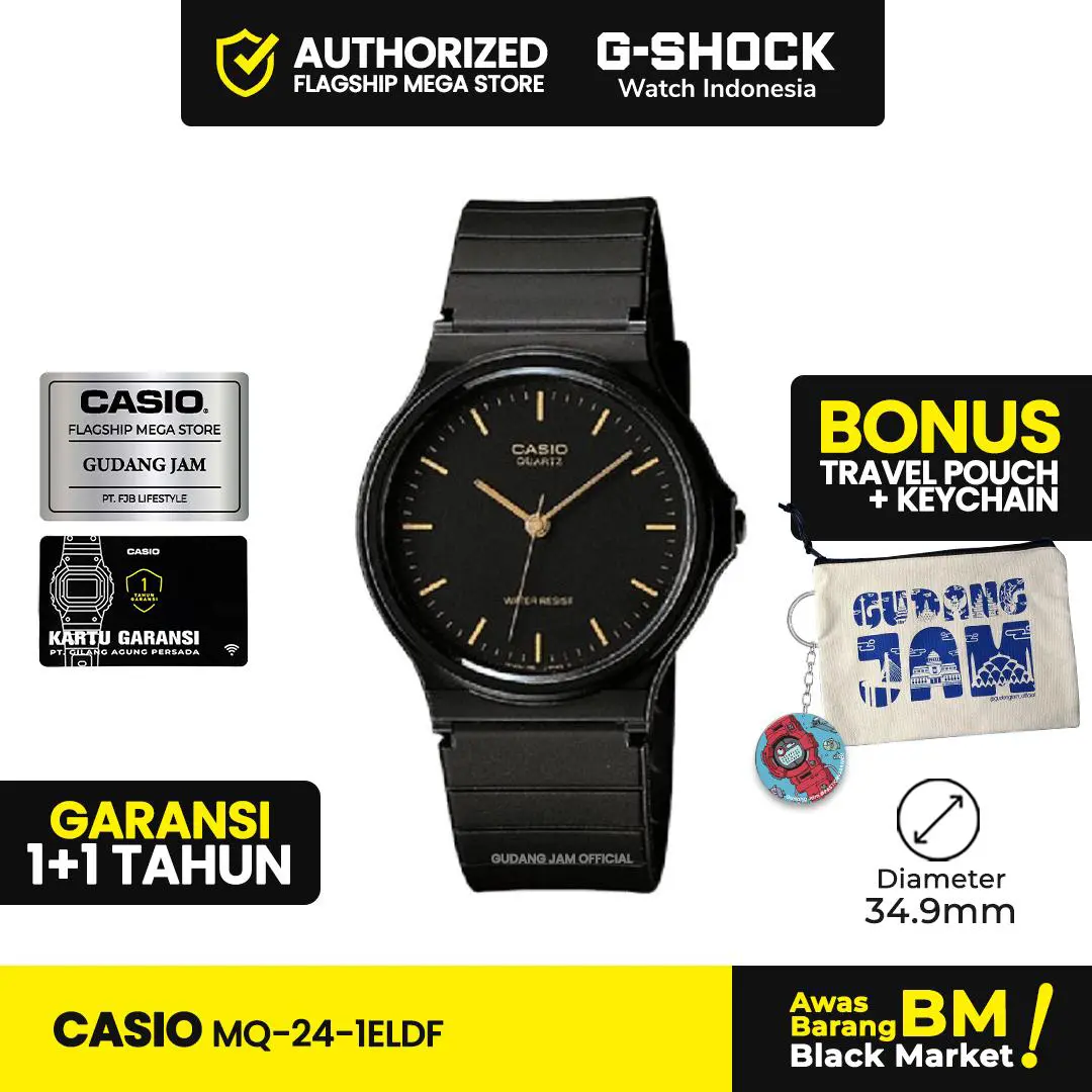 Casio General MQ-24-1ELDF MQ-24-1E MQ-24 MQ24 MQ 24  Watches Kaca Glasses