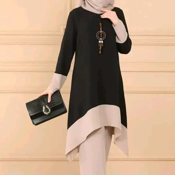 setcel tunik+celana bahan Crinkle Airflow premium Setelan