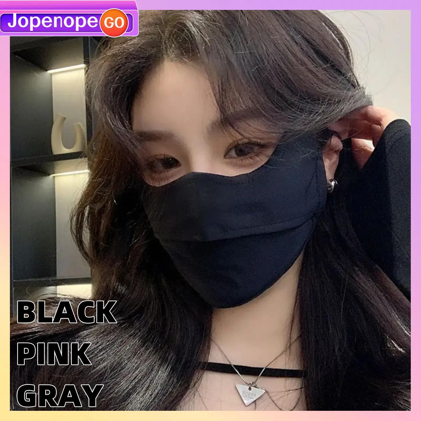 Summer 3D Ice Silk Sunscreen Mask Anti UV Allergy High Protection Eye Corner Breathable Face Showing Small Sunshade Mask
