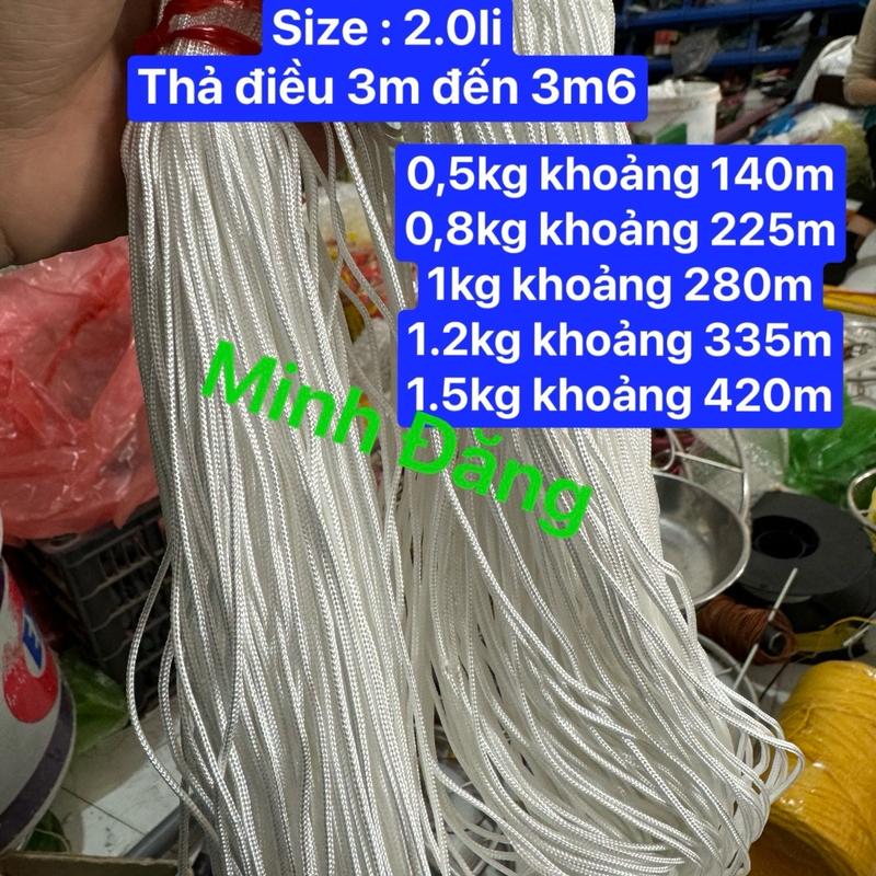  Dây thả diều -Bó DÙ MALAI hàng chuẩn - chống cứa tốt . size 1,5mm đến 3.5mm . 