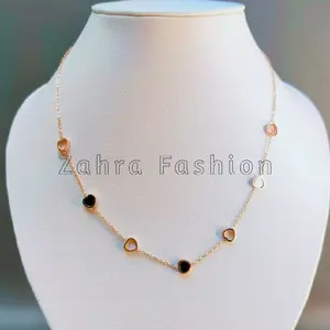 Kalung Titanium Wanita Pria Anti karat | Kalung Choker Love Couple Original 18Karat Perhiasan Stainless Import Korea