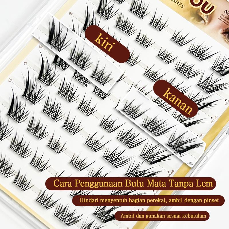 HOHOISYOU 60PCS Bulu Mata Palsu Gaya Fox Eye Tanpa Lem 9-14MM - Membuat Makeup Mata Alami dan Menawan untuk Pemula & Profesional - Peel Extension Eyelash Glam Removal - Asli, Panjang Panjang HOHOISYOU 60PCS Bulu Mata Palsu Gaya Fox Eye Tanpa Lem 9-14MM - Membuat Makeup Mata Alami dan Menawan untuk Pemula & Profesional - Peel Extension Eyelash Glam Removal - Asli, Panjang Panjang