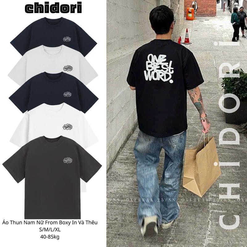 Áo Thun Nam Nữ BoxyTee ONE BEST From Rộng Logo Thêu Và In Nổi 3D Chất Liệu VẢi Cotton @c Đl 250gsm Made In CHDORI (004)