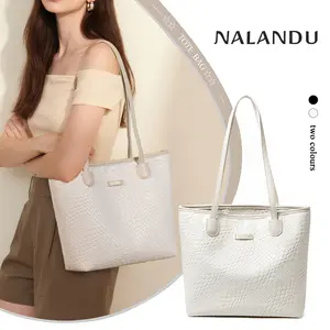 NALANDU Tas Kerja Wanita TERBARU 2025 - Tas Tangan & Bahu Formal Elegan, Kapasitas Besar untuk Tote Totebag