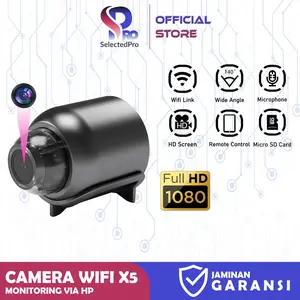 SelectedPro Kamera Mini X5 WiFi 1080p Hidden Spycam Camera CCTV Kecil X5WIFI Pengintai Tersembunyi