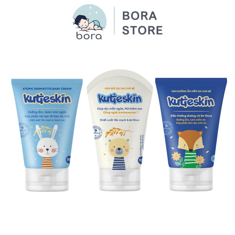 Kem Kutieskin 30g chăm sóc da em bé toàn diện dưỡng ẩm giảm chàm sữa làm dịu mát da và mẩn ngứa