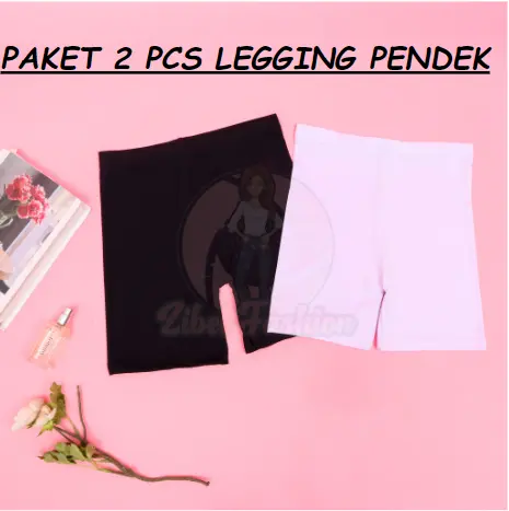 Paket 2pcs Legging Pendek /  Hotpants Dewasa / Legging Pendek Wanita / Celana Pendek Wanita Melar Shorts