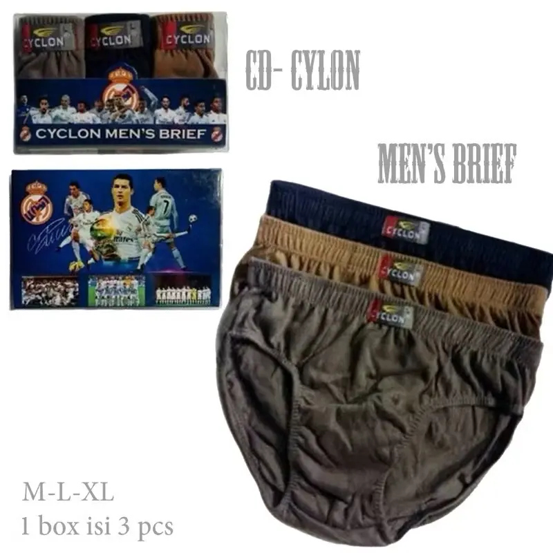 ￼[1 Box Isi 6 Pcs] Celana Dalam Pria Cylon Men's Brief Bahan Katun Super Lembut 1 Pack  Dewasa Cowok 0