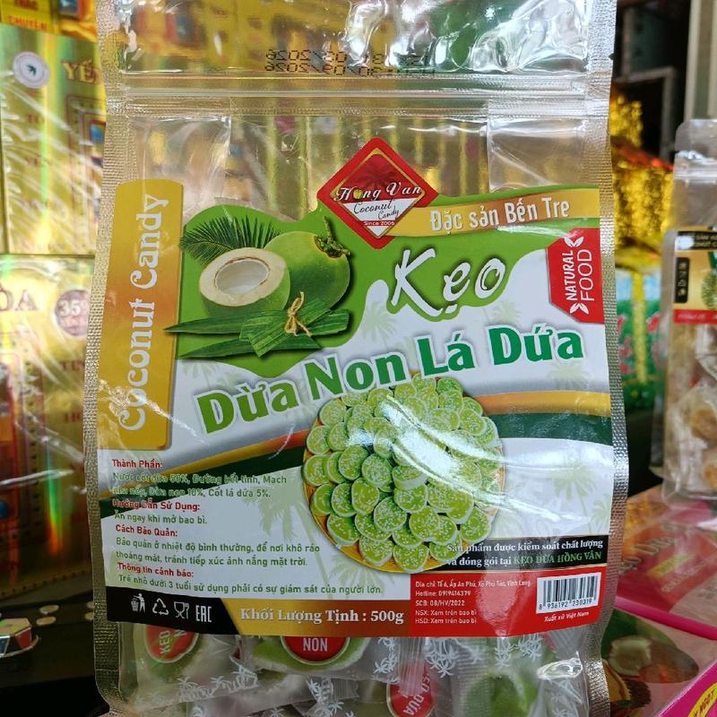 Kẹo dừa non lá dứa Hồng Vân -- đặc sản Bến Tre